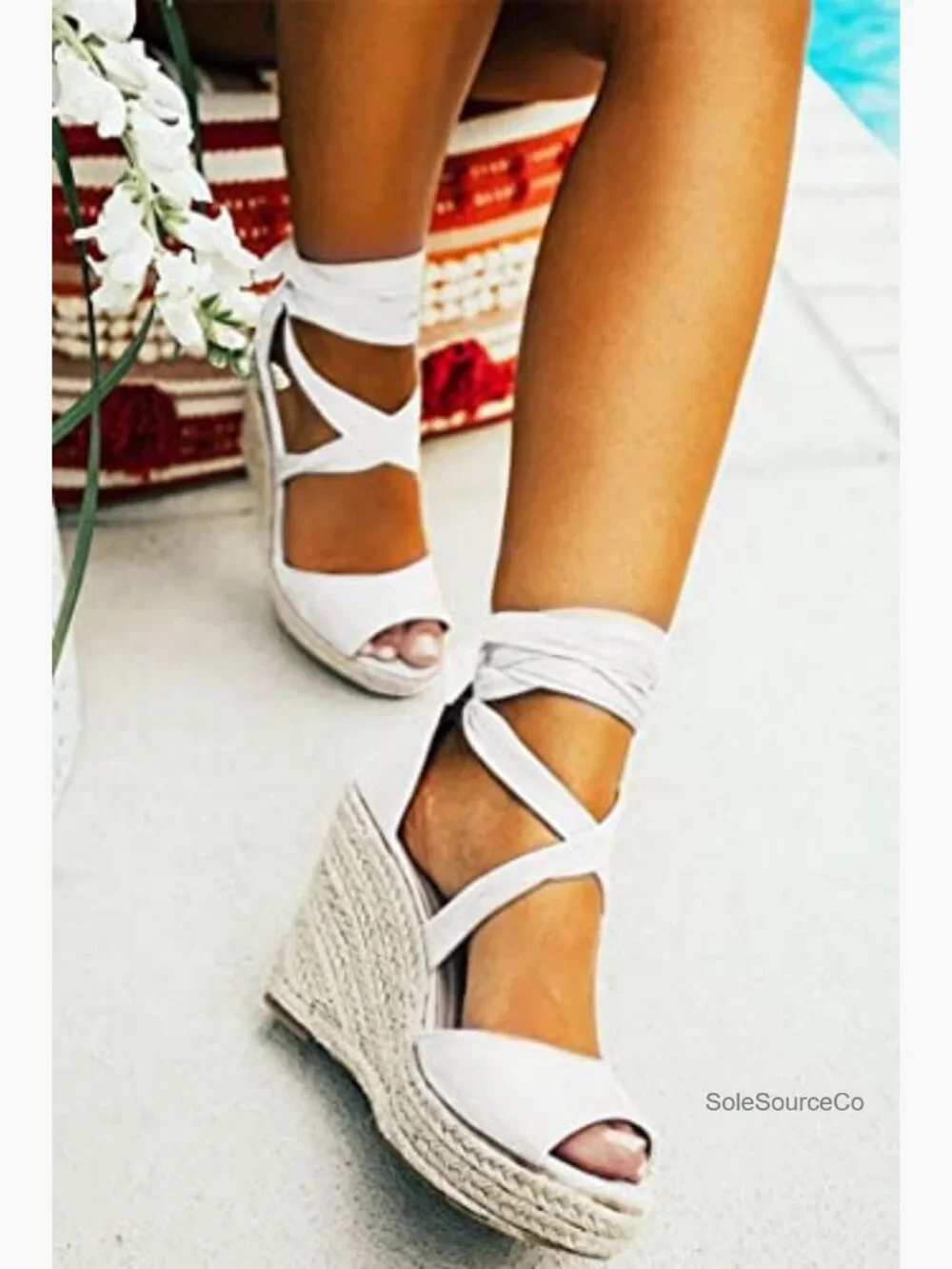 Espadrille Wedges Sandals Lace Up Platform Ankle Strap Heels Dress Shoes